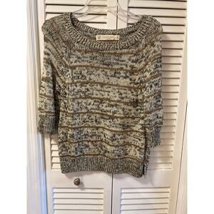 Zara Knit Black/White/Gold Sweater Sz Small